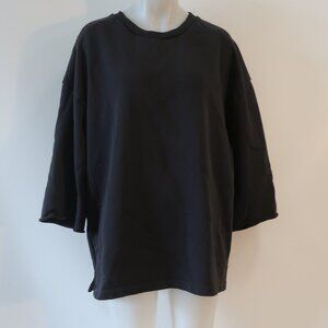Mens Iro Savi Black Crew Pullover Sweatshirt L